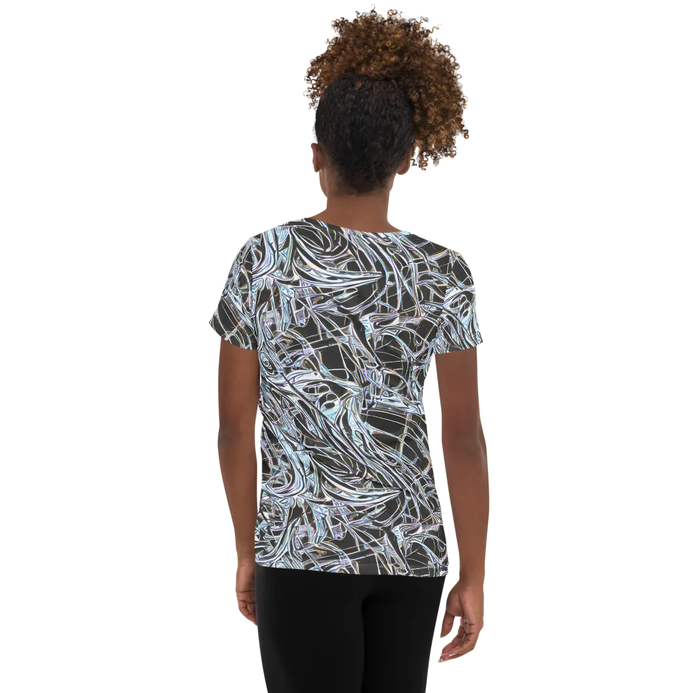 Chrome Tangle on Women's Athletic T-Shirt — Back