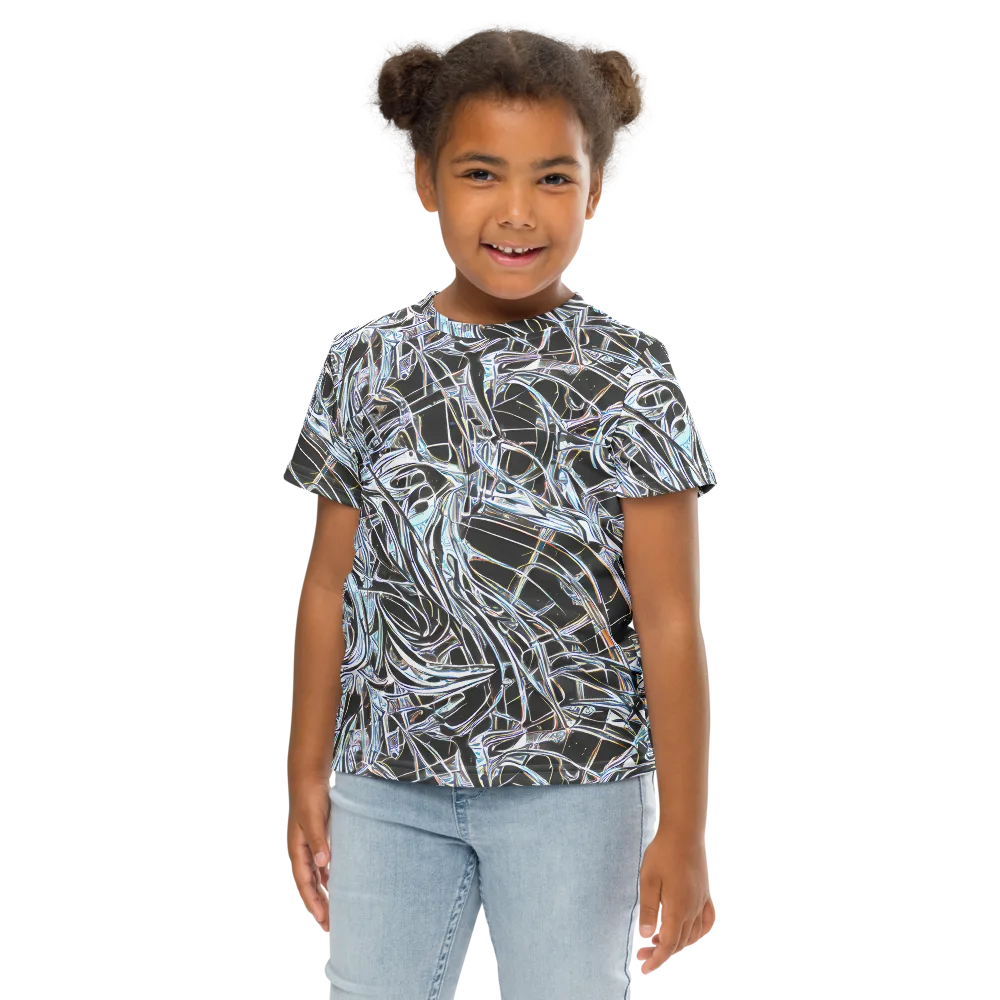 Chrome Tangle on Kids Crew Neck T-Shirt — Front