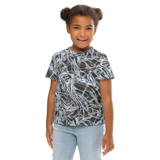 Chrome Tangle on a Kids Crew Neck T-Shirt
