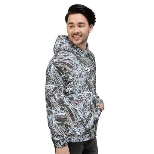 Chrome Tangle on a Hoodie