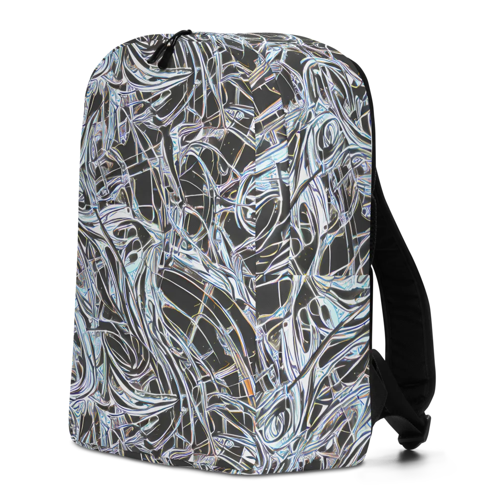 Chrome Tangle on Minimalist Backpack — Left