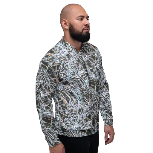 Chrome Tangle on a Bomber Jacket