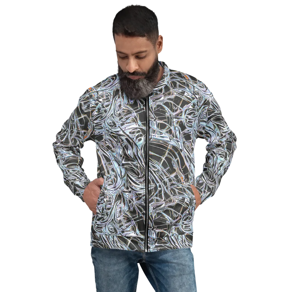 Chrome Tangle on Bomber Jacket — Front
