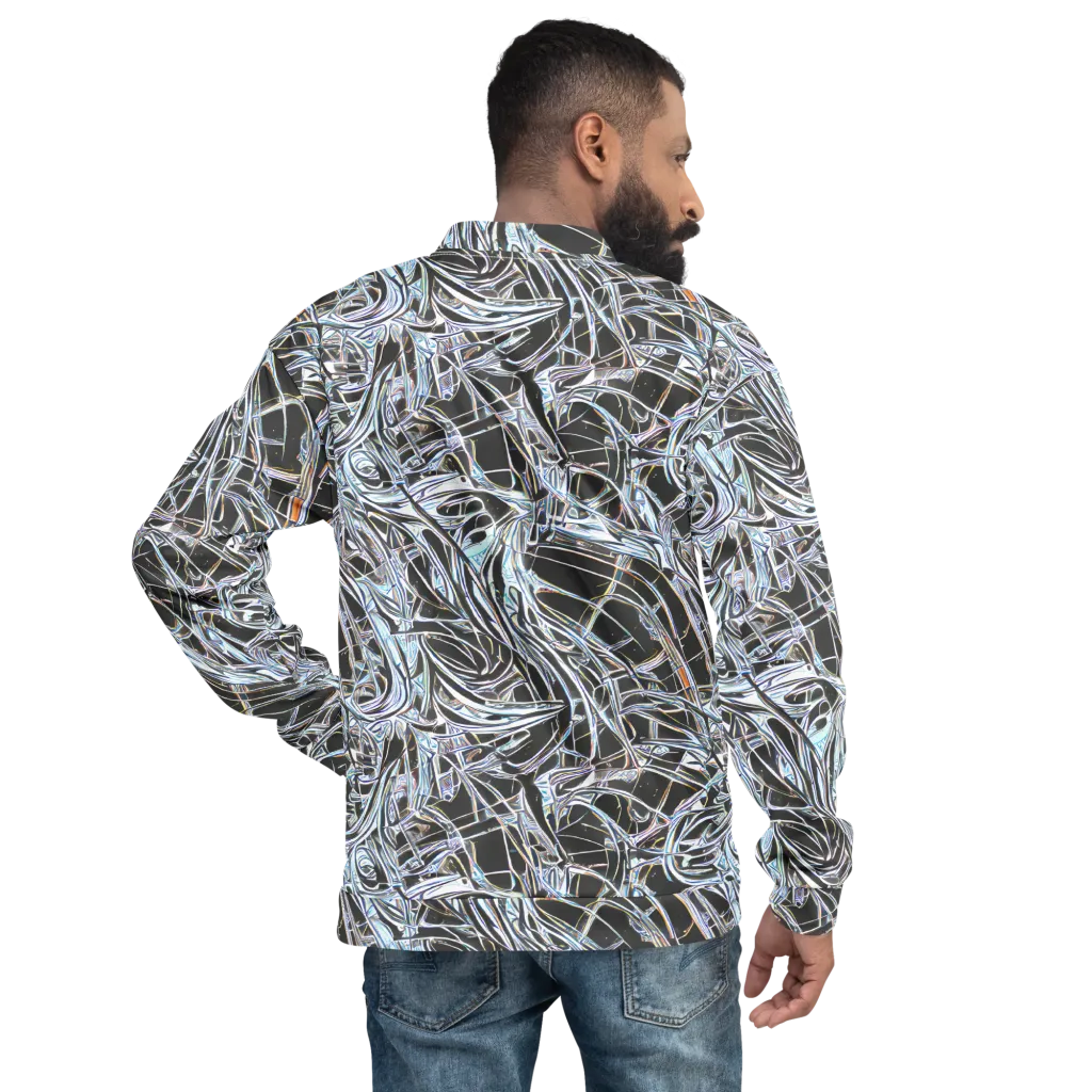 Chrome Tangle on Bomber Jacket — Back