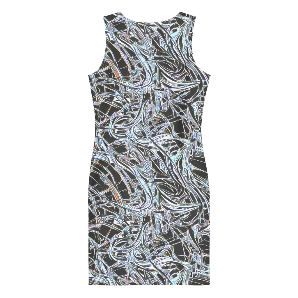Chrome Tangle on Bodycon Dress — Back