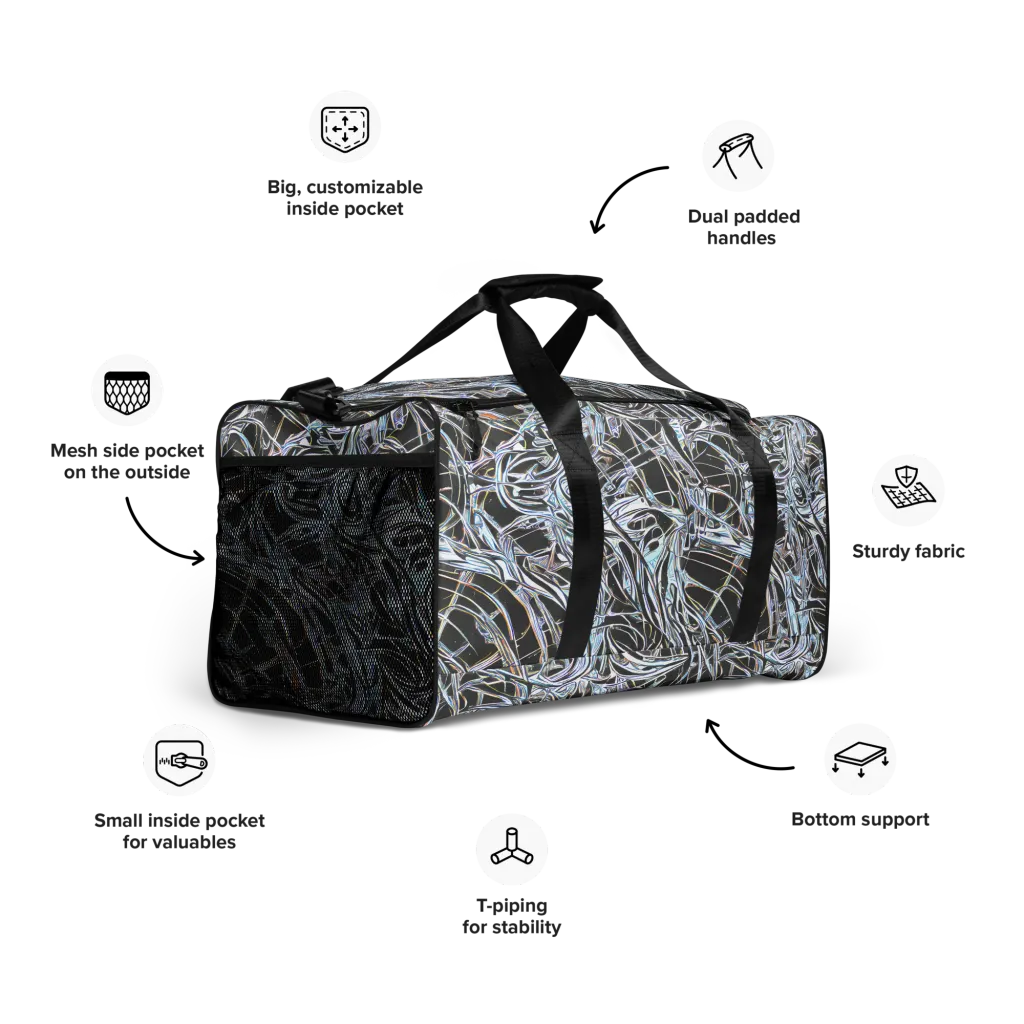 Chrome Tangle on Duffle Bag — Right Front