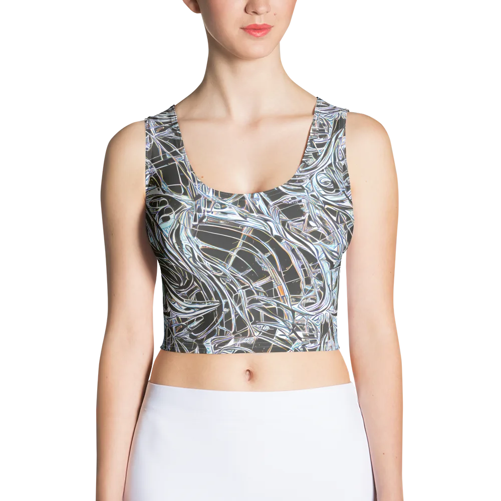 Chrome Tangle on Crop Top — Front