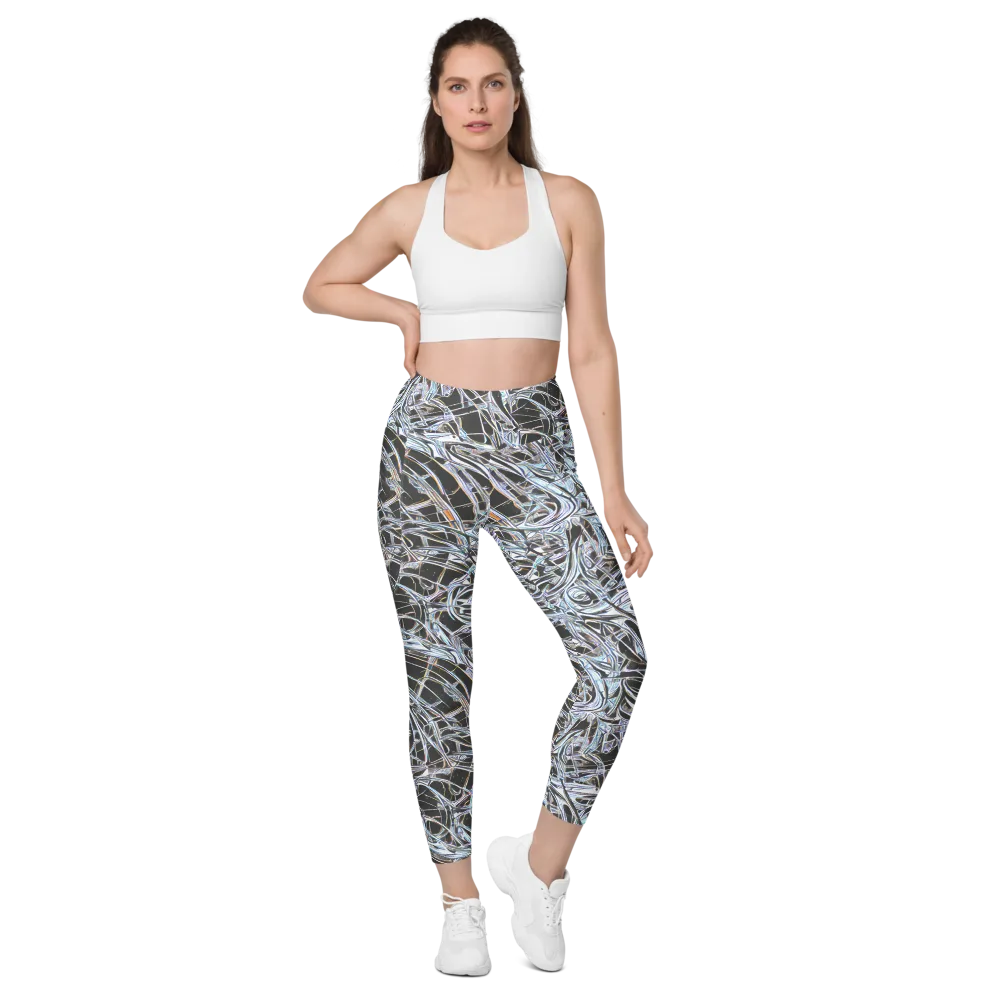 Chrome Tangle on Leggings with Pockets — Front