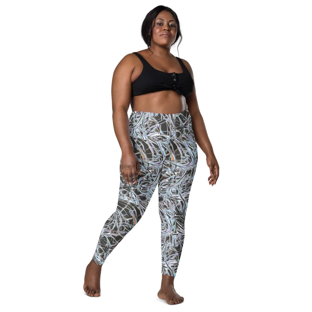 Chrome Tangle on Leggings with Pockets — Front