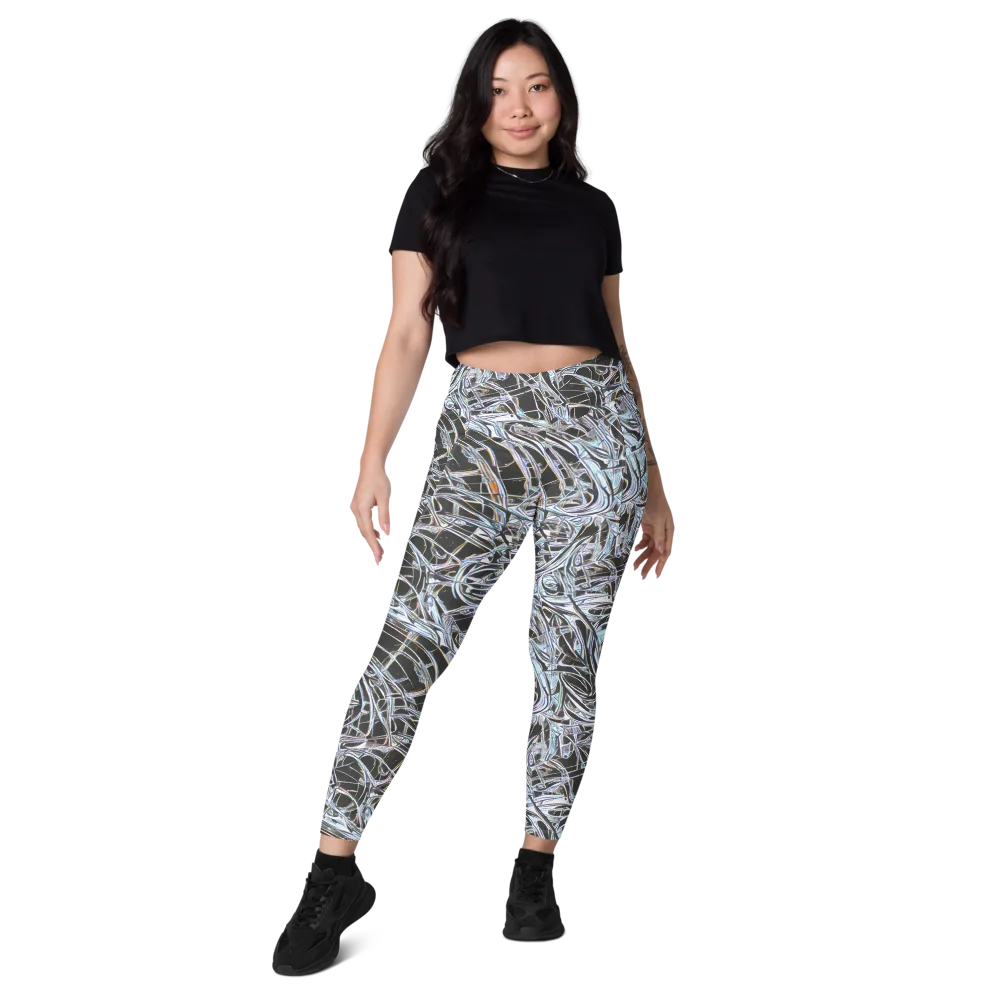 Chrome Tangle on Leggings with Pockets — Front