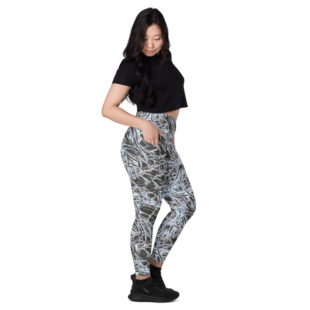 Chrome Tangle on Leggings with Pockets — Right