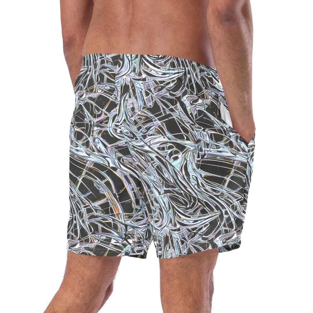 Chrome Tangle on Swim Trunks — Right Back
