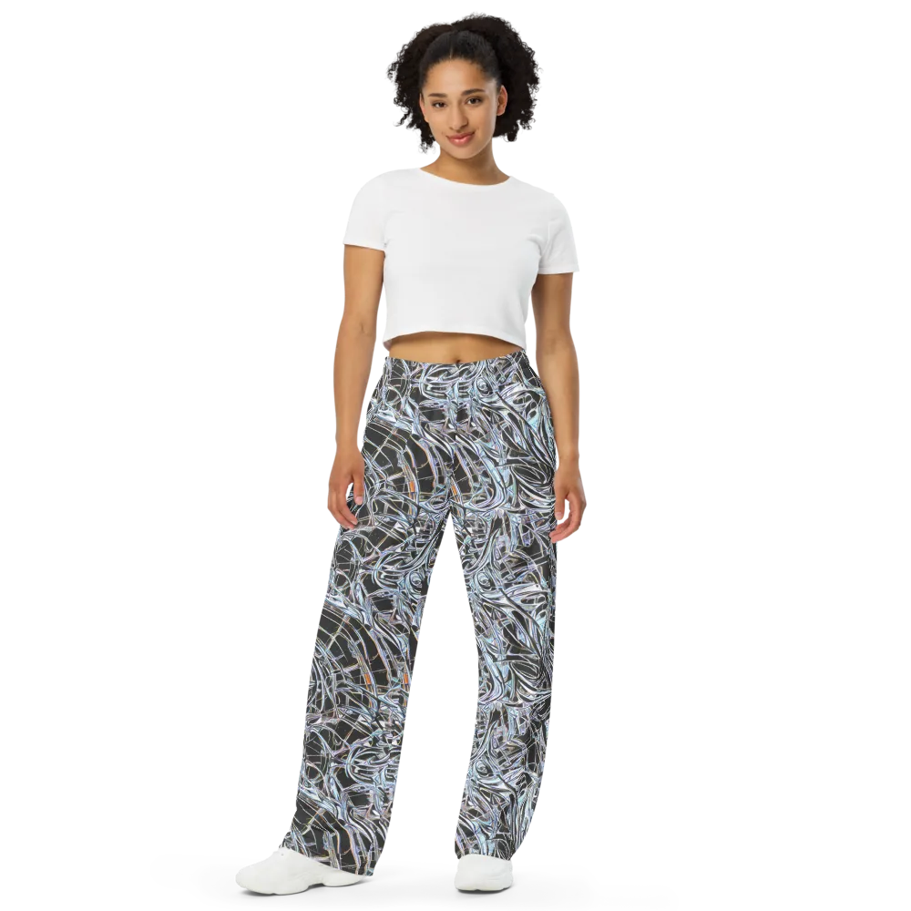 Chrome Tangle on Wide-Leg Pants — Front
