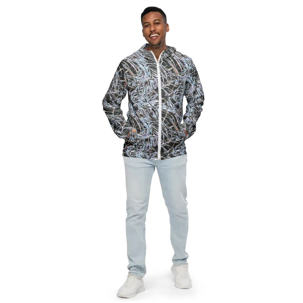 Chrome Tangle on Men's Windbreaker — Front
