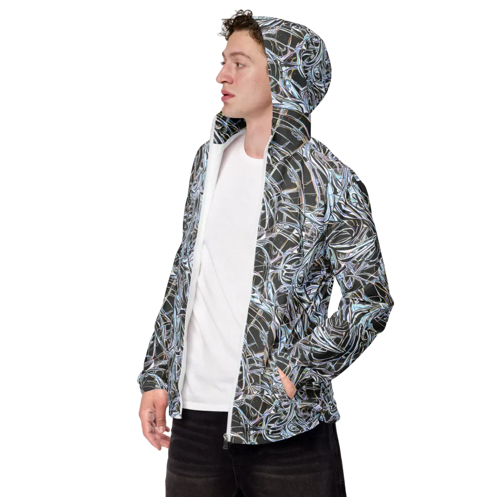 Chrome Tangle on Men's Windbreaker — Left Front