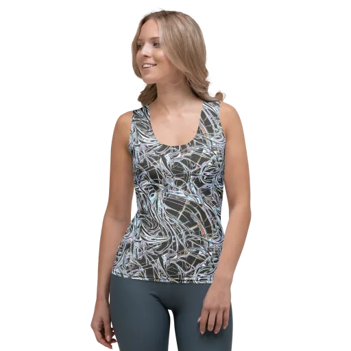 Chrome Tangle on a Women's Tank Top
