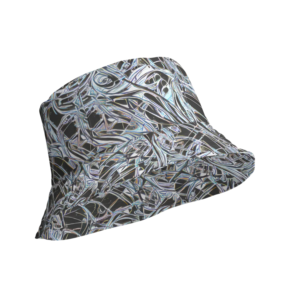Chrome Tangle on Reversible Bucket Hat — Product details Outside