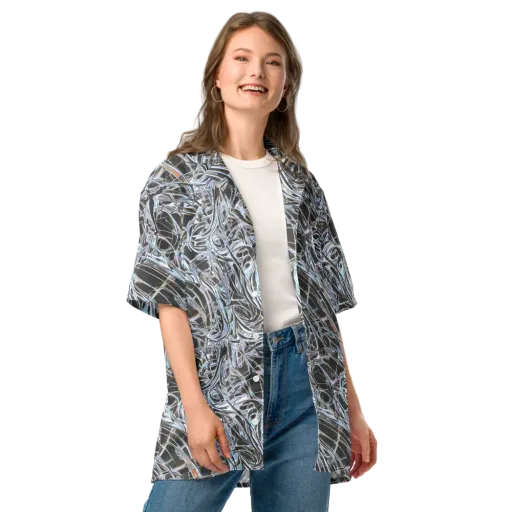 Chrome Tangle on a Button Shirt