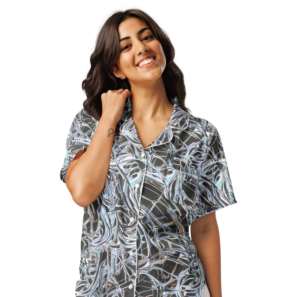 Chrome Tangle on Women's Short Sleeve Pajama Top — Front