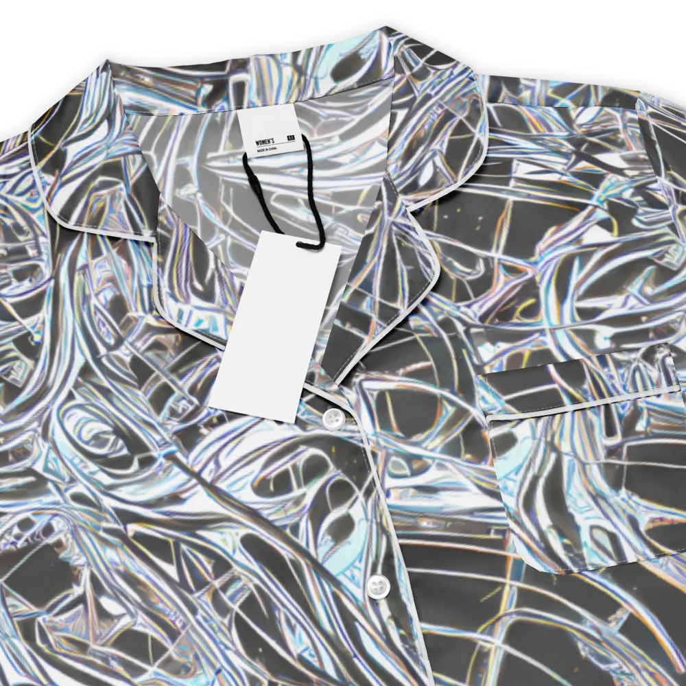 Chrome Tangle on Women's Short Sleeve Pajama Top — Product details