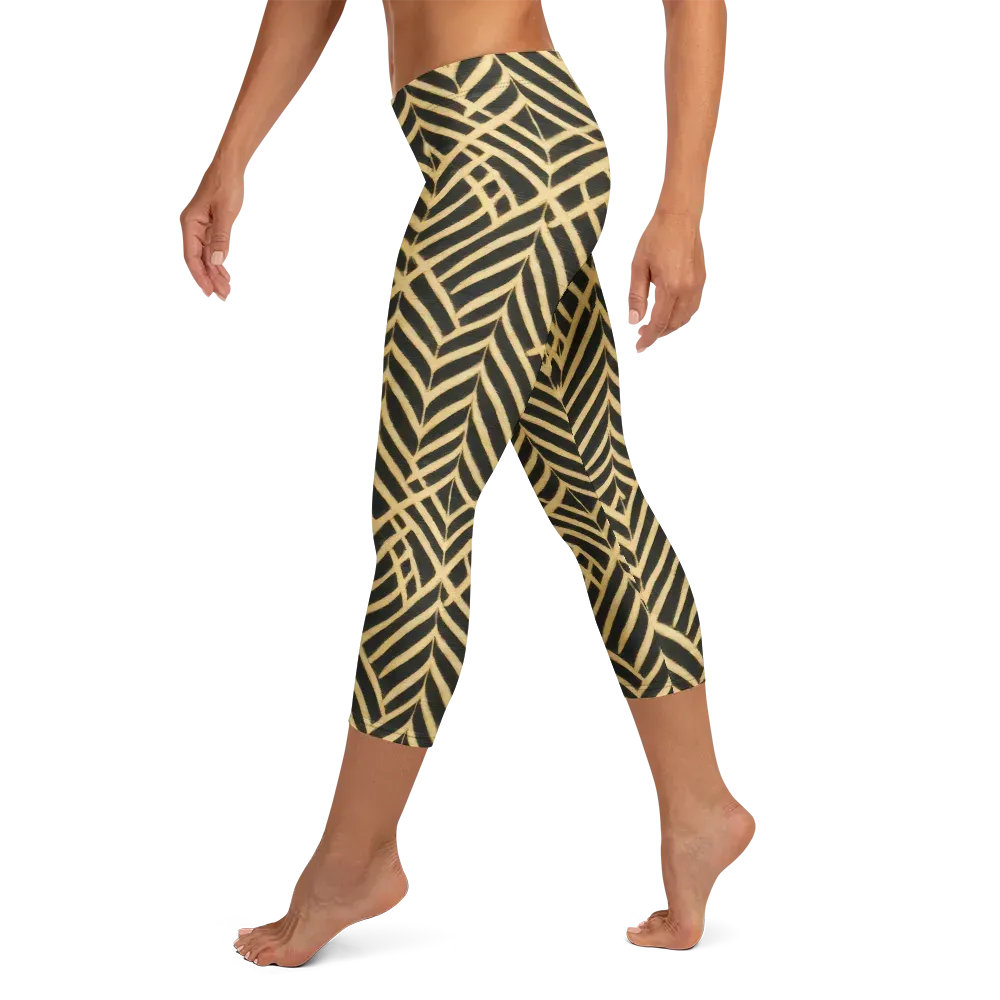 Gilded Geometry on Capri Leggings — Left