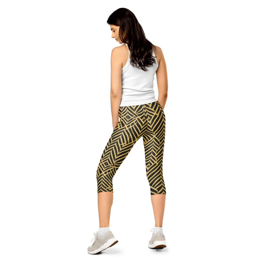 Gilded Geometry on Capri Leggings — Back