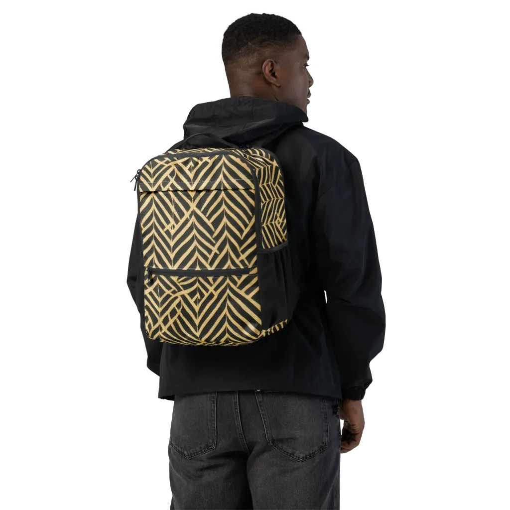 Gilded Geometry on Utility Backpack — Back