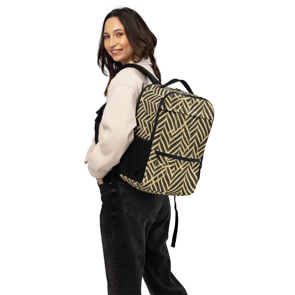 Gilded Geometry on Utility Backpack — Back