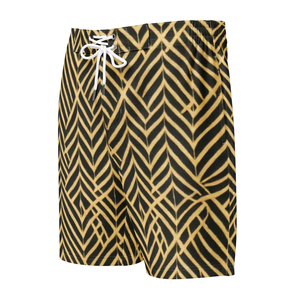 Gilded Geometry on Men's Board Shorts — Front