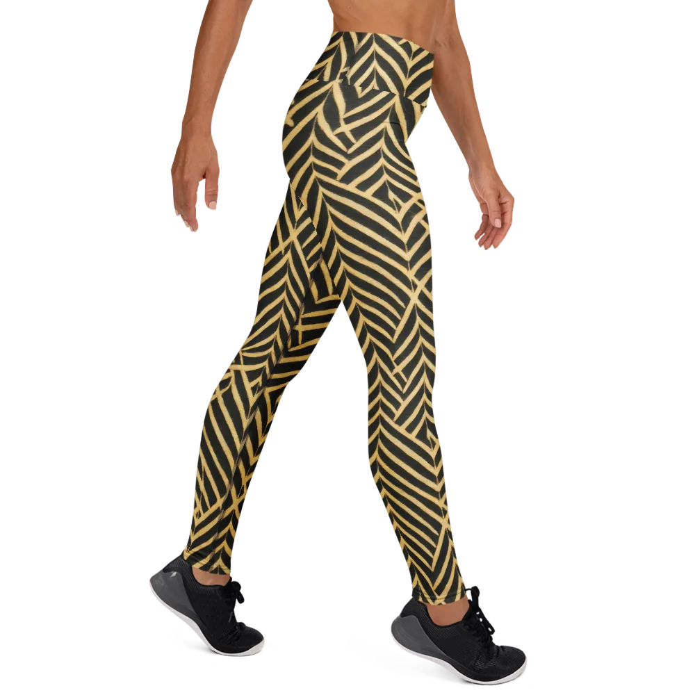 Gilded Geometry on Yoga Leggings — Right