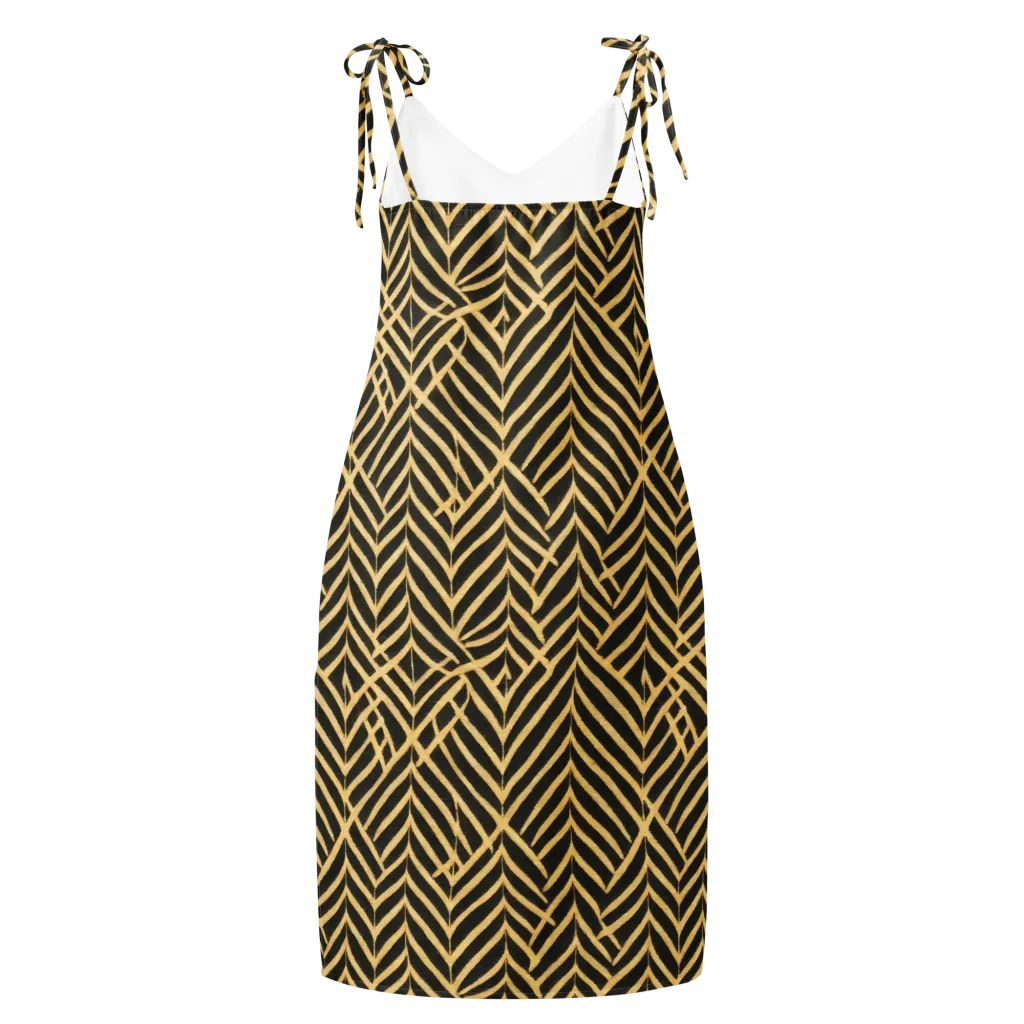 Gilded Geometry on Slip Dress — Back
