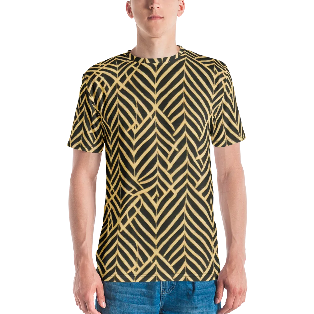 Gilded Geometry on Men's Crew Neck T-Shirt — Front