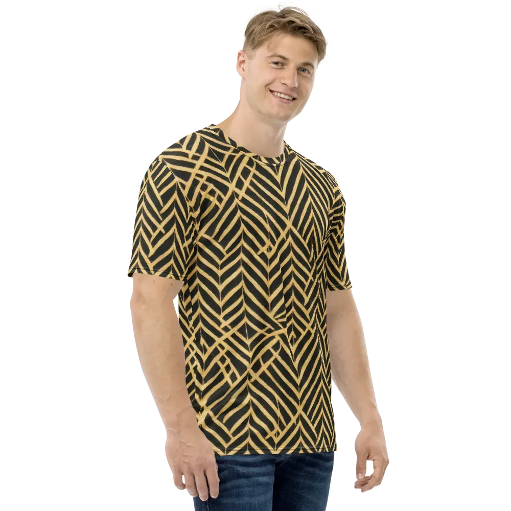Gilded Geometry on Men's Crew Neck T-Shirt — Right