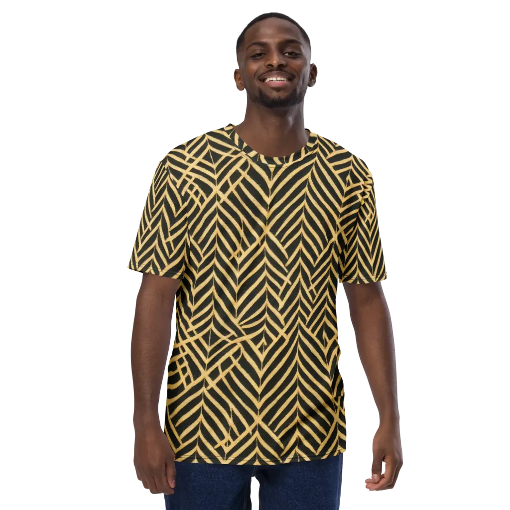 Gilded Geometry on Men's Crew Neck T-Shirt — Front