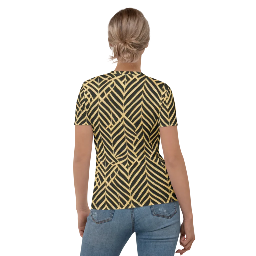 Gilded Geometry on Women's Crew Neck T-Shirt — Back