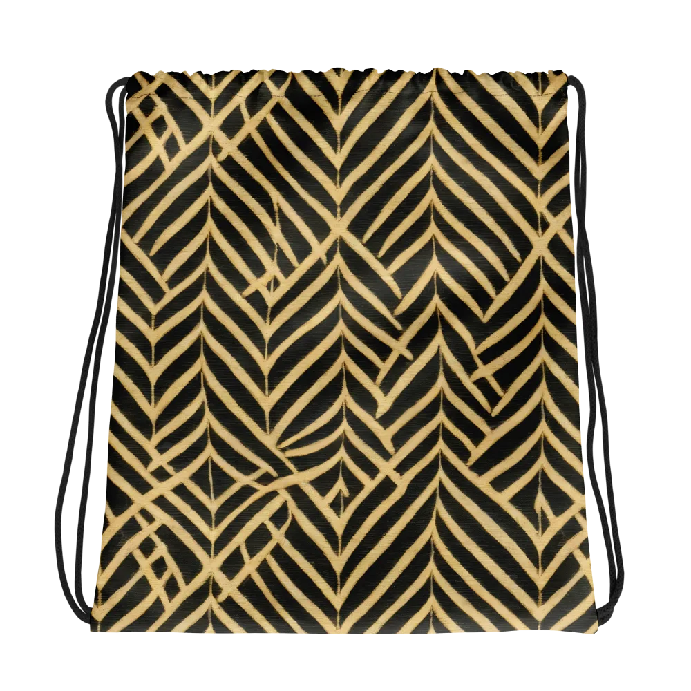 Gilded Geometry on Drawstring Bag — Photo