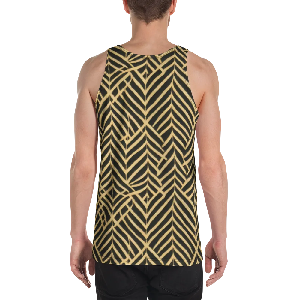 Gilded Geometry on Men's Tank Top — Back