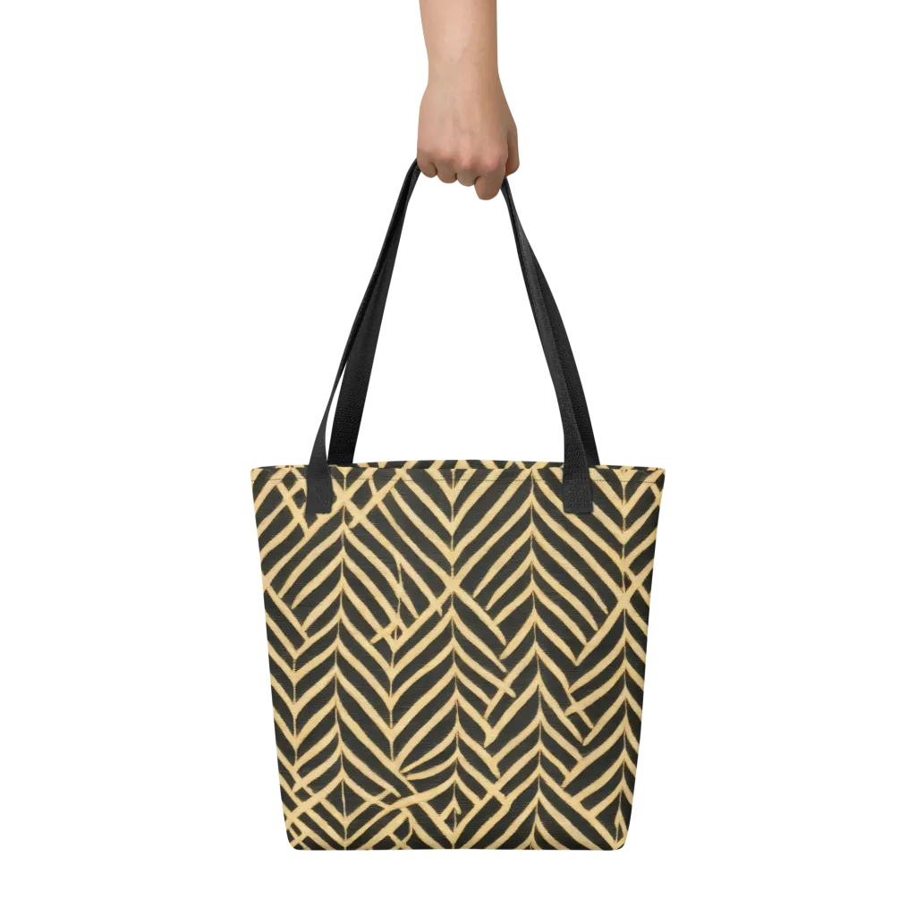 Gilded Geometry on Tote Bag — Front