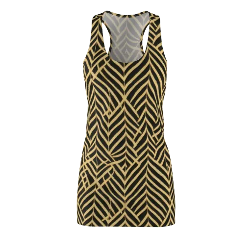 Gilded Geometry on a Racerback Dress