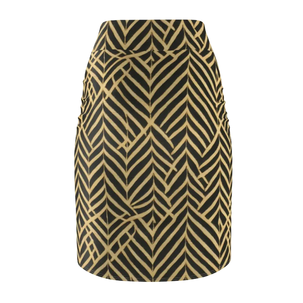 Gilded Geometry on Pencil Skirt — Back