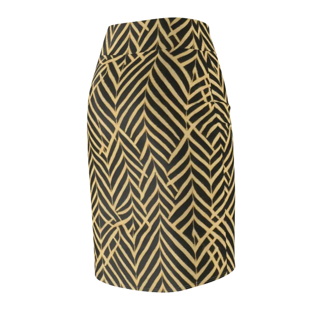 Gilded Geometry on Pencil Skirt — Back Side