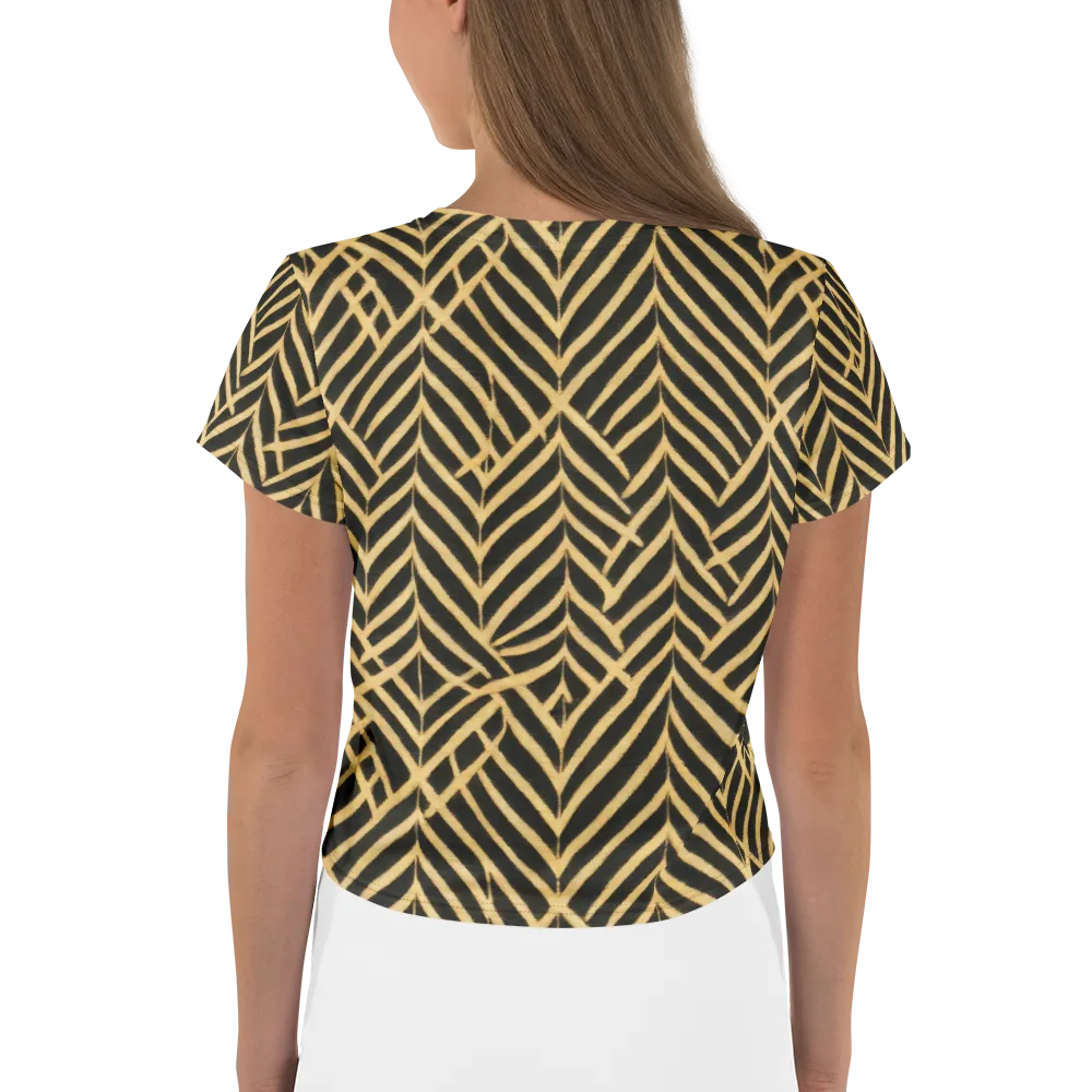 Gilded Geometry on Crop Tee — Back