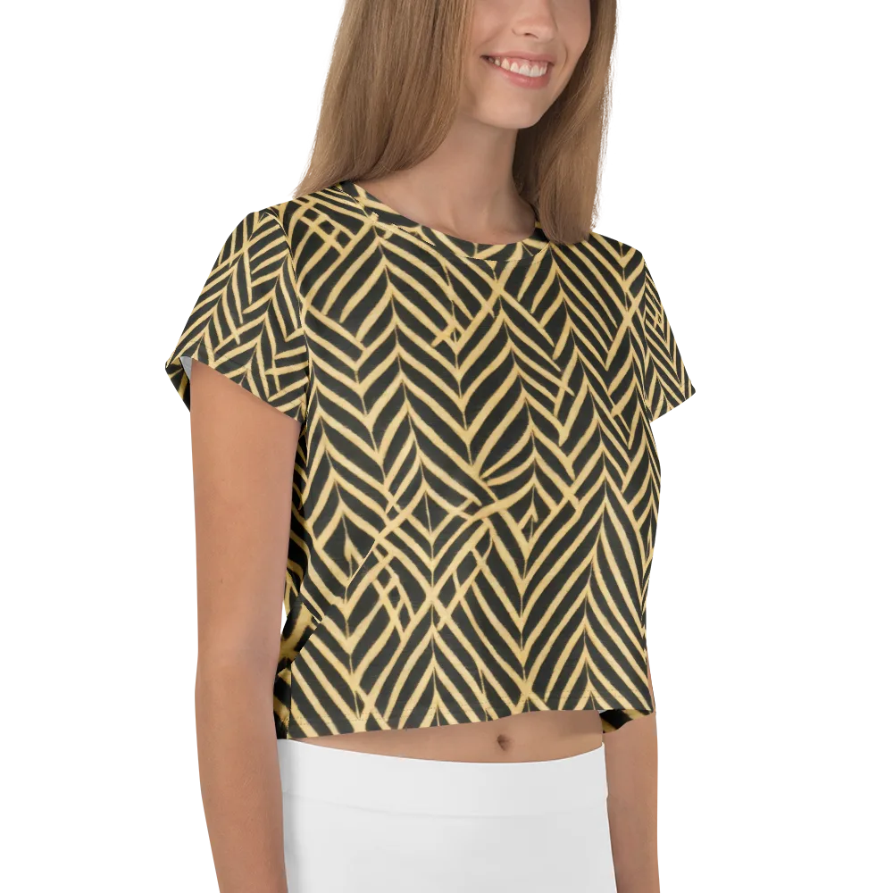 Gilded Geometry on Crop Tee — Right