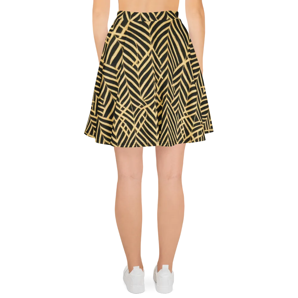 Gilded Geometry on Skater Skirt — Back