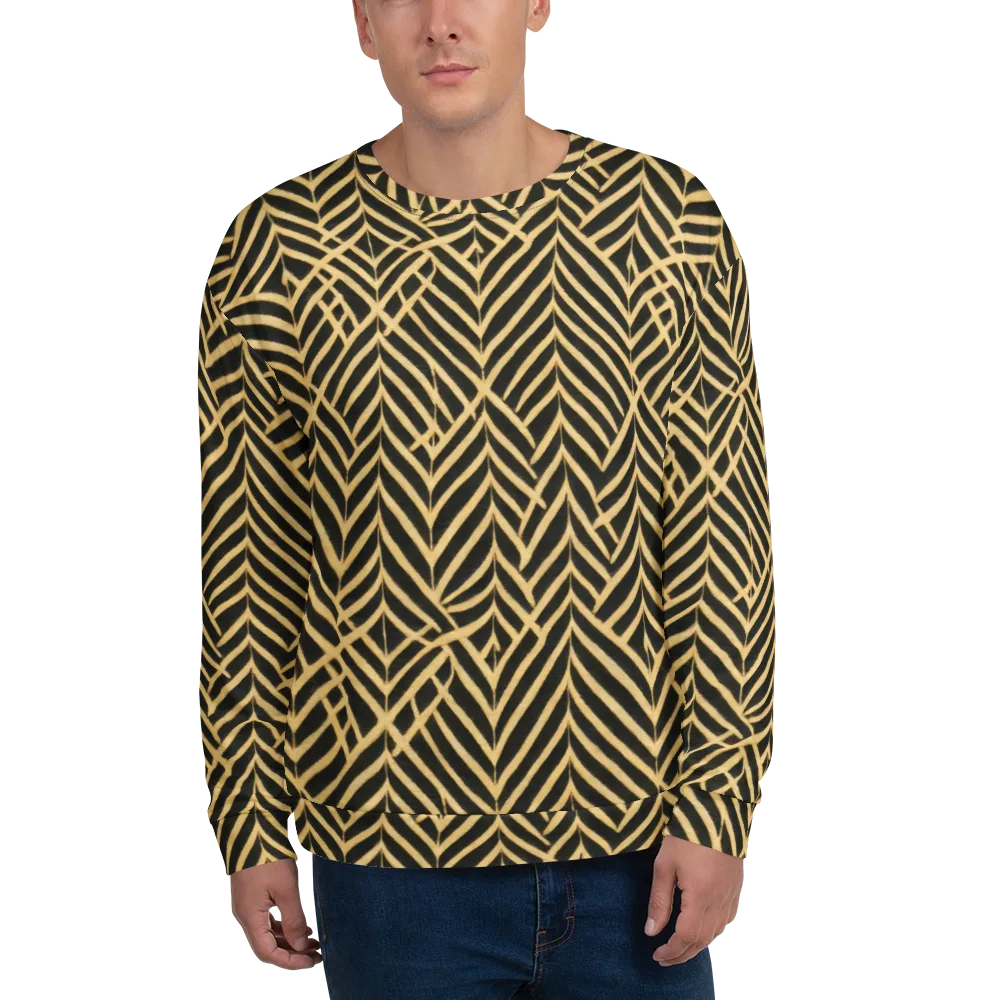 Gilded Geometry on Sweatshirt — Front