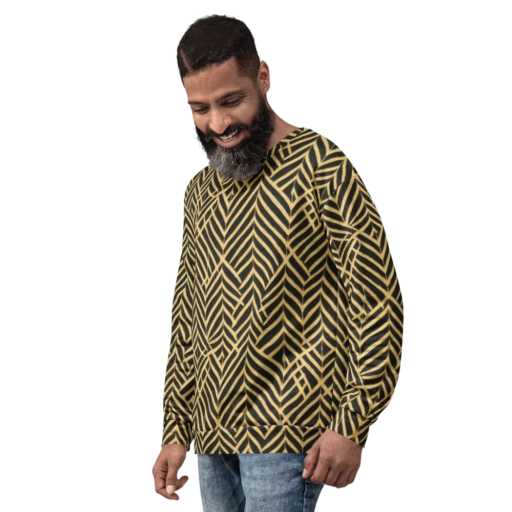 Gilded Geometry on Sweatshirt — Left Front