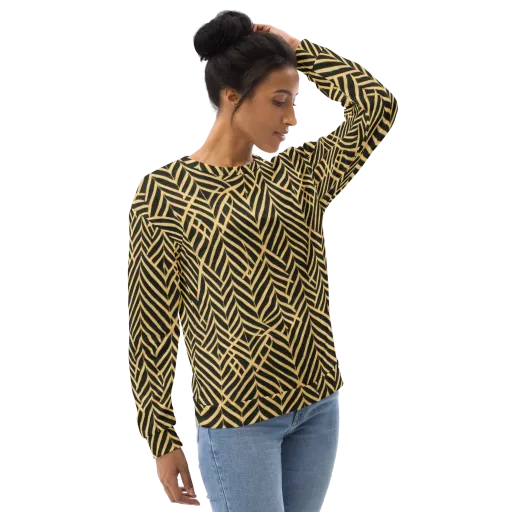Gilded Geometry on a Sweatshirt