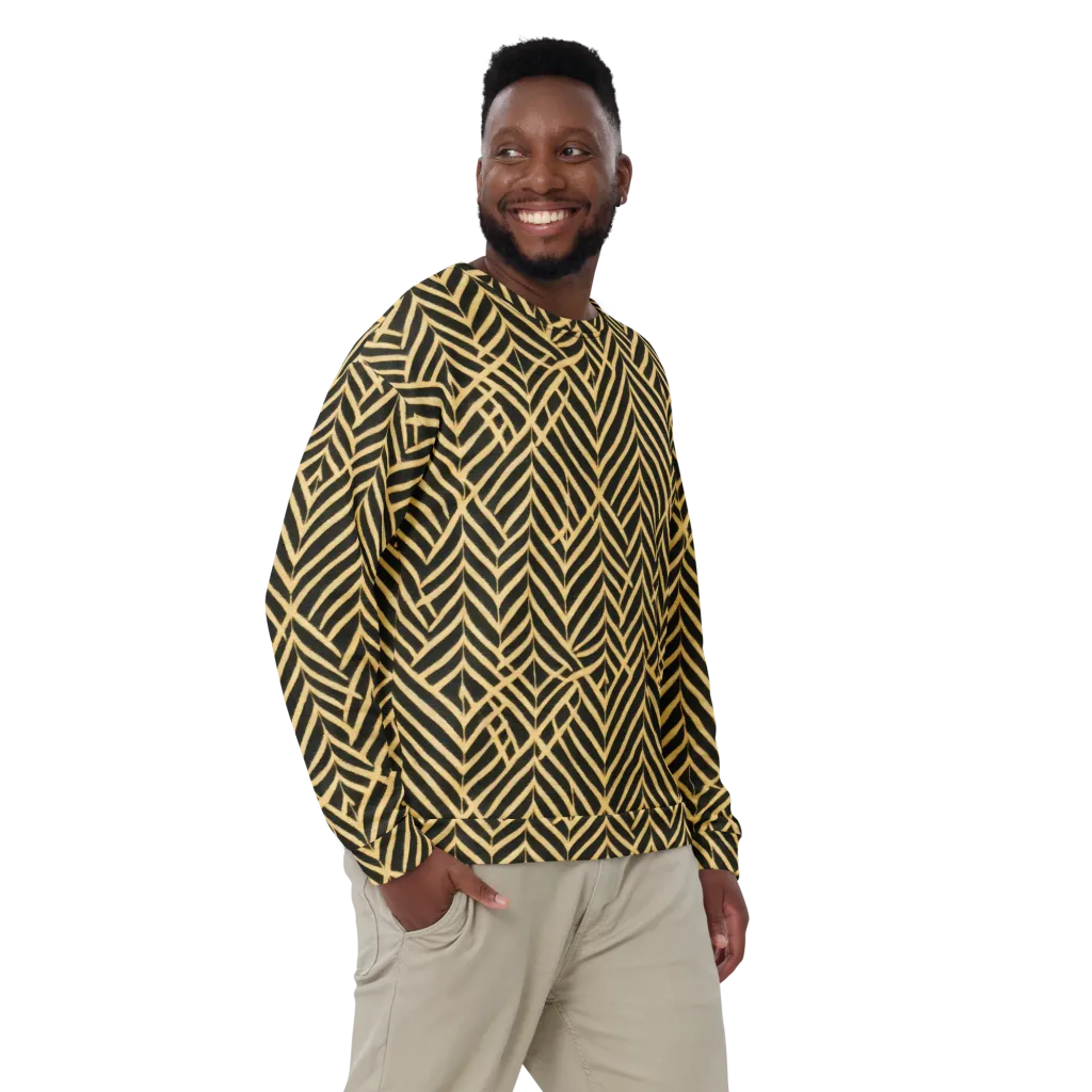 Gilded Geometry on Sweatshirt — Front