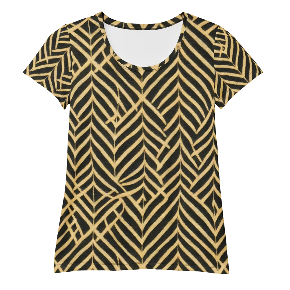 Gilded Geometry on Women's Athletic T-Shirt — Front