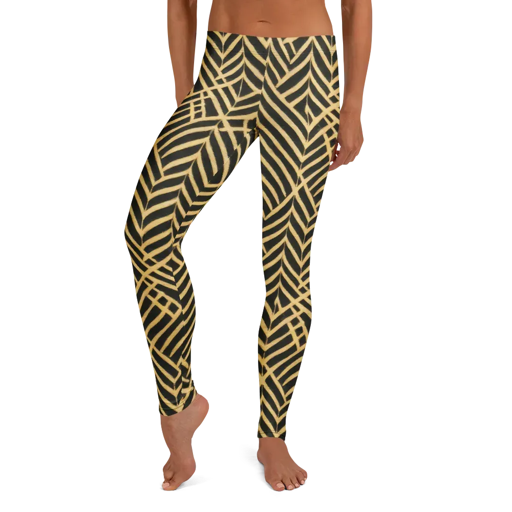 Gilded Geometry on Leggings — Front